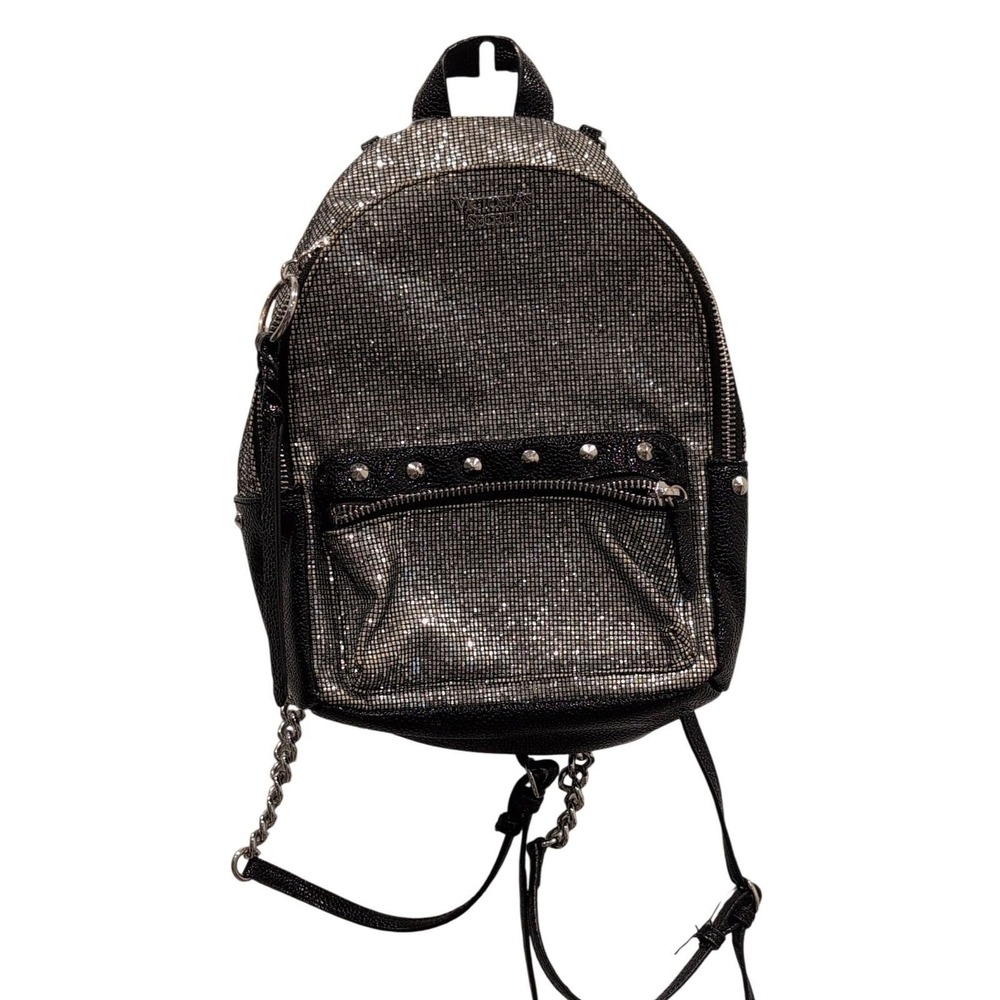 Y2K VICTORIA'S SECRET BACKPACK PURSE CHAINS GLITTER STUDDED GRUNGE MAXIMALIST
